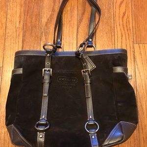 Authentic Coach suede tote